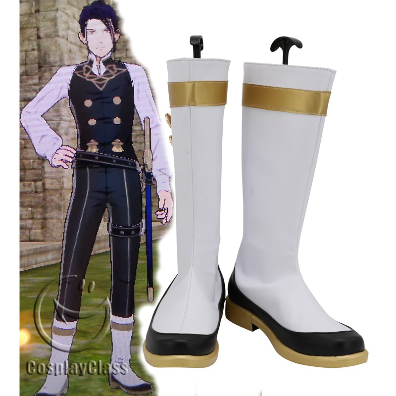 FE Three Houses Felix Hugo Fraldarius White Cosplay Boots - CosplayClass