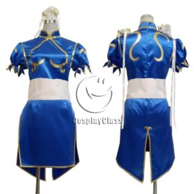 Street Fighter Chun Li Blue Cosplay Costume - CosplayClass