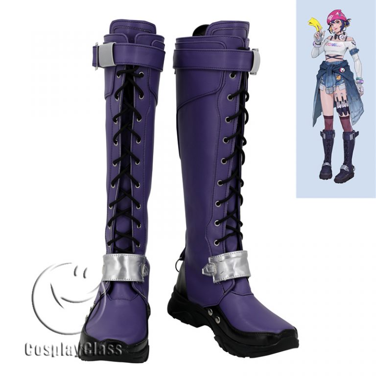 Overwatch 2 Kiriko Purple Cosplay Boots - CosplayClass